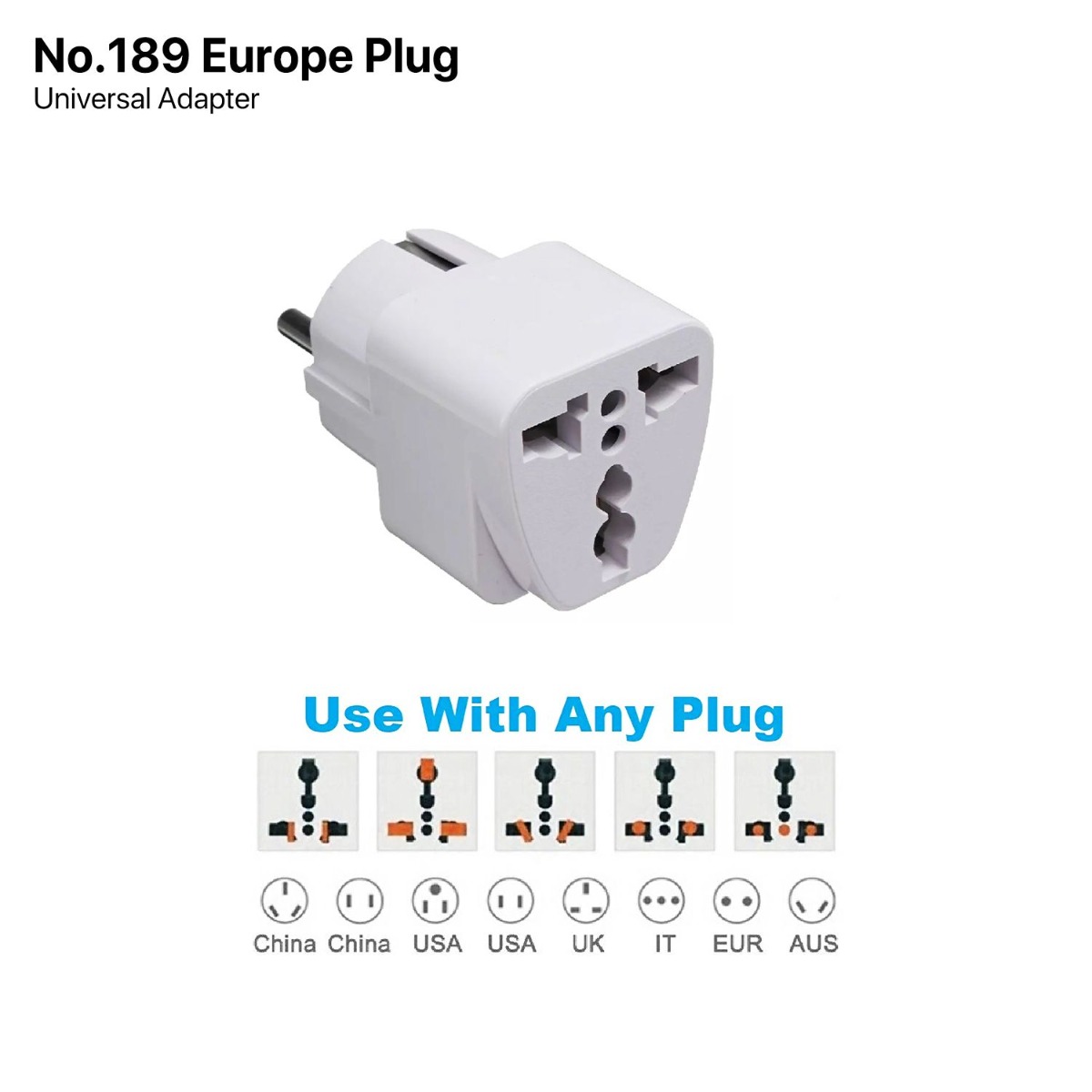 Universal No.189 Europe Plug Adapter