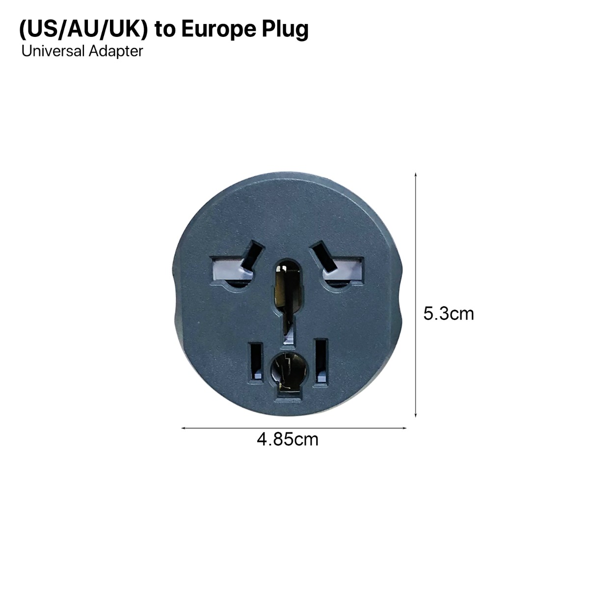 Universal US/AU/UK to EU Plug Adapter