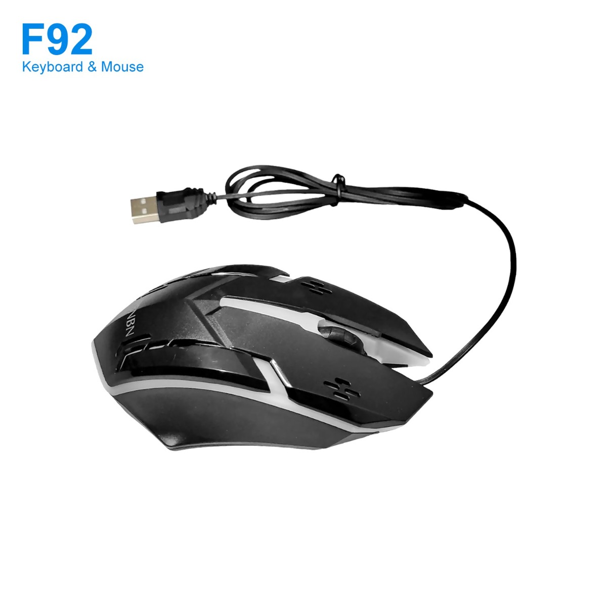 كيبورد وماوس VIPBEN F92 ضوئي سلكي للألعاب