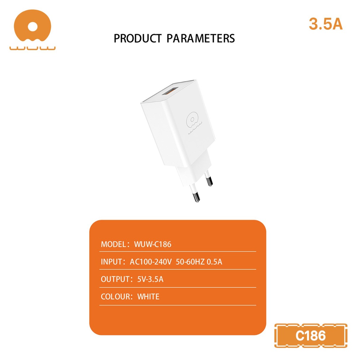 WUW C186 3.5A Charger