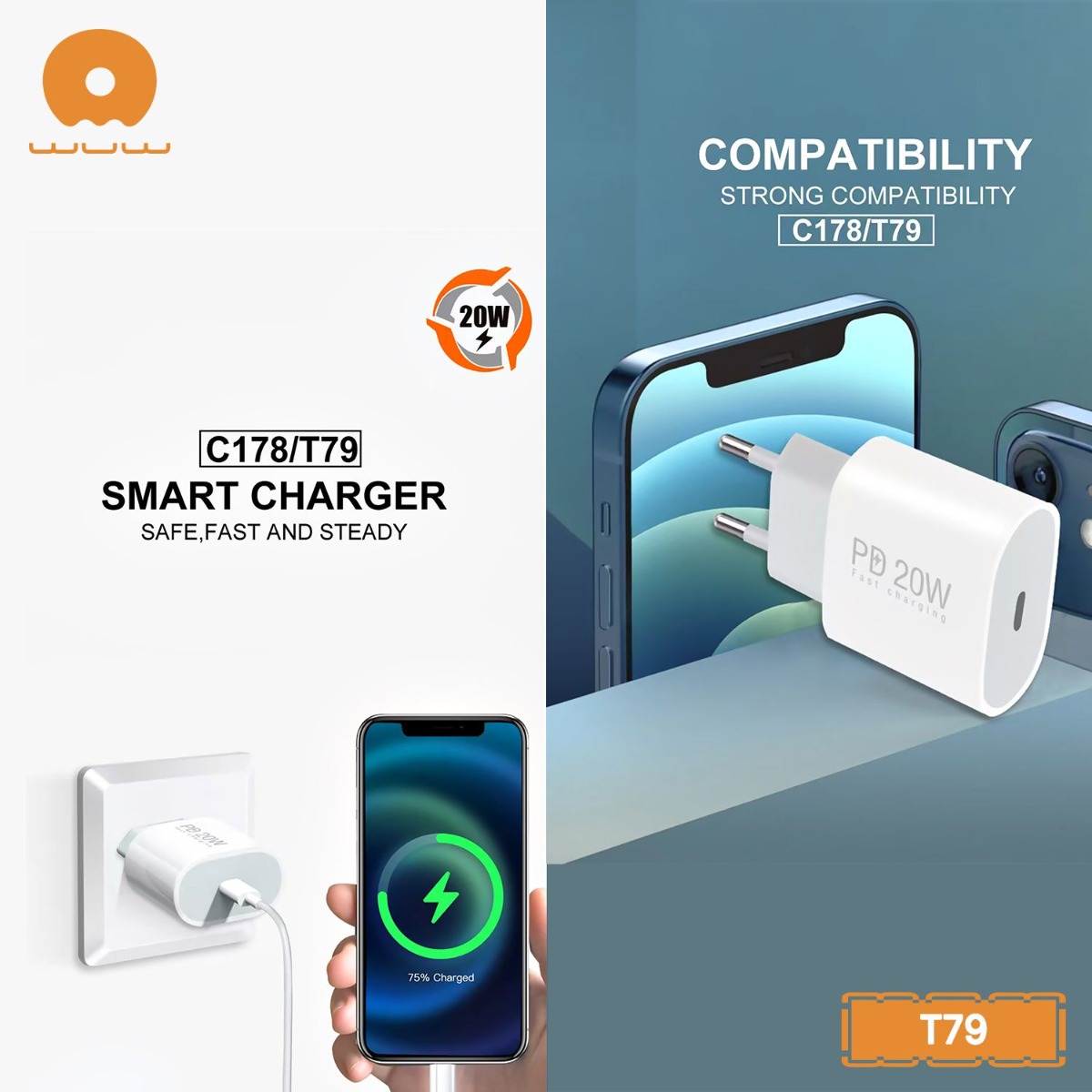 WUW T79 20W PD Charger