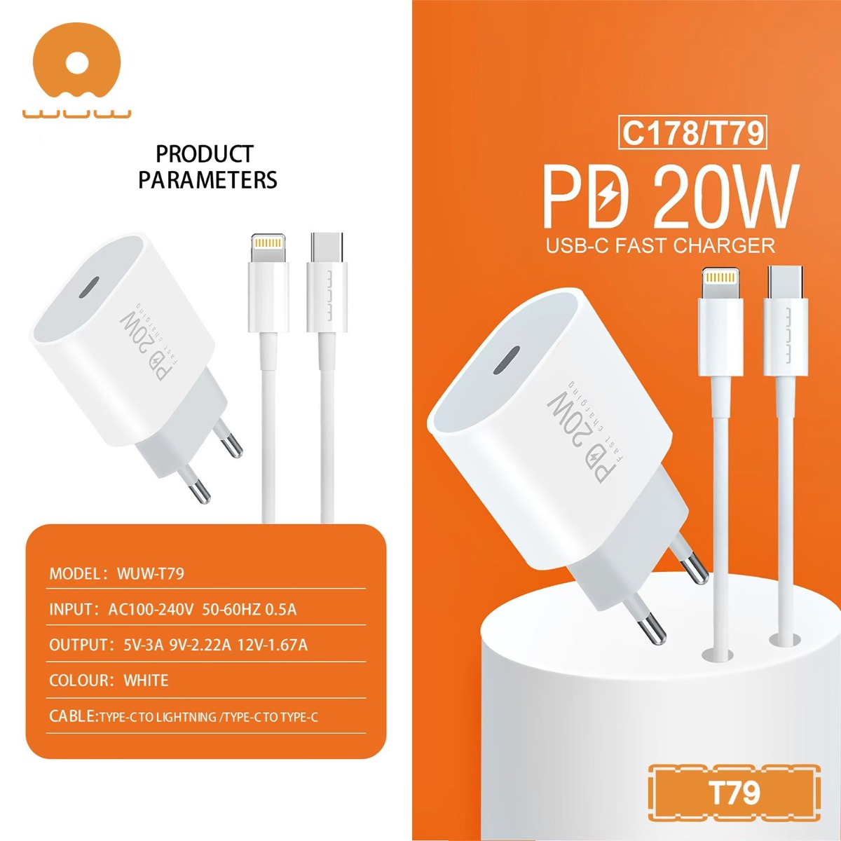 WUW T79 20W PD Charger