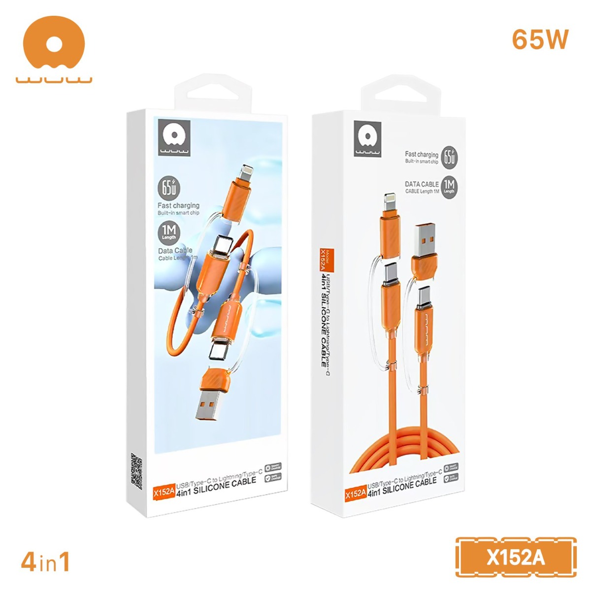 كيبل WUW X152A 4in1 65W PD