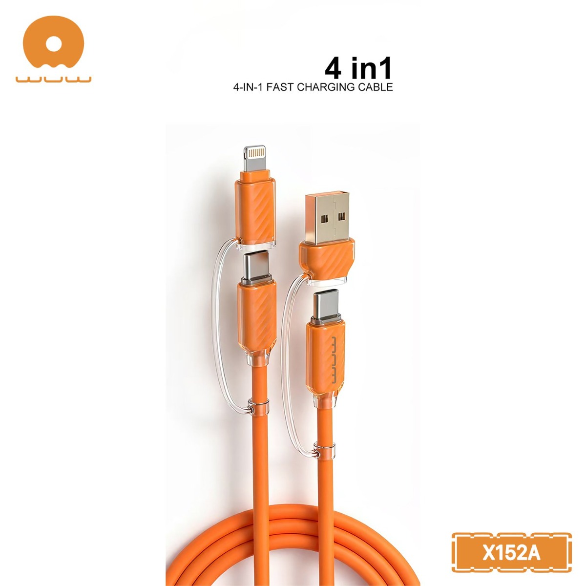 كيبل WUW X152A 4in1 65W PD