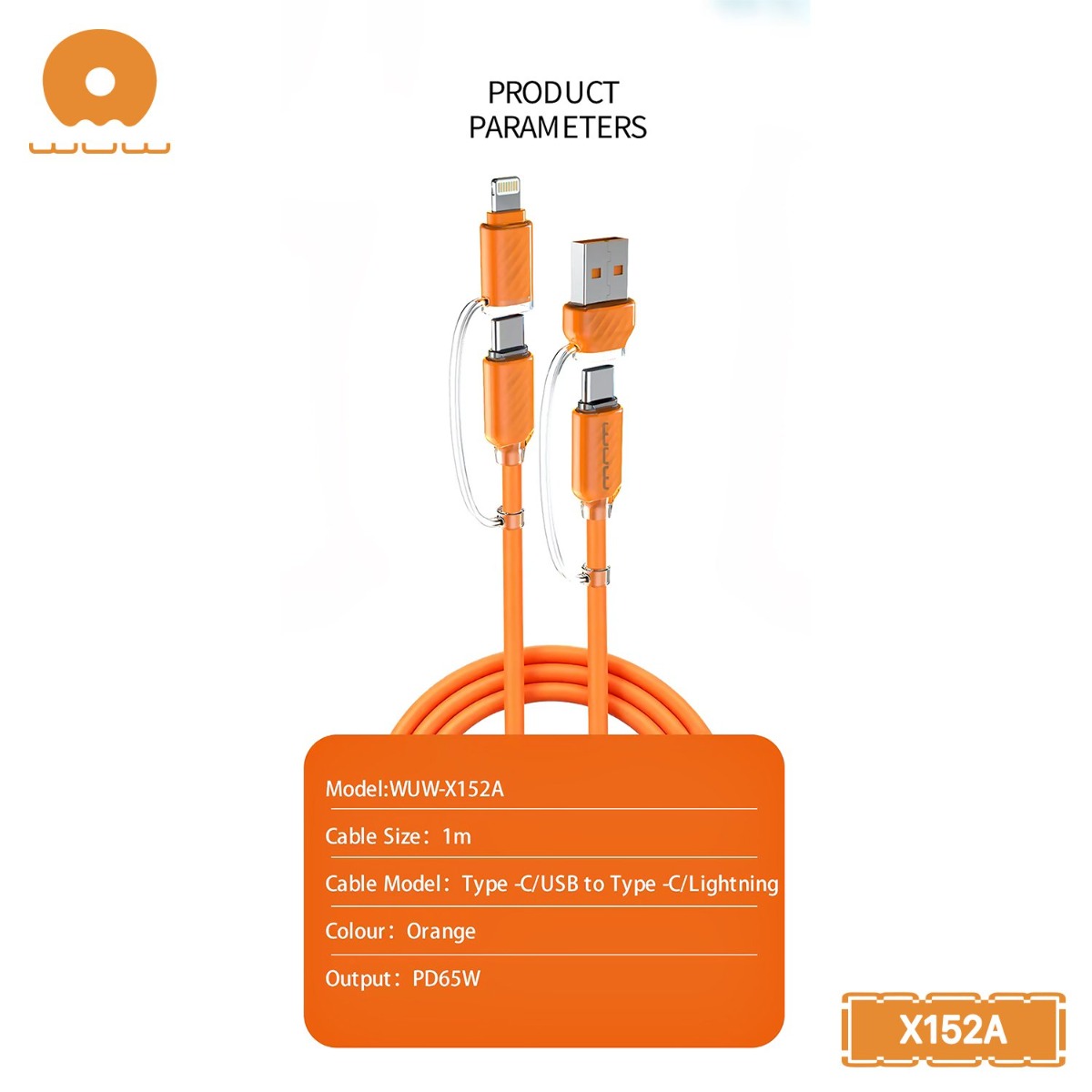 WUW X152A 4in1 65W PD Cable