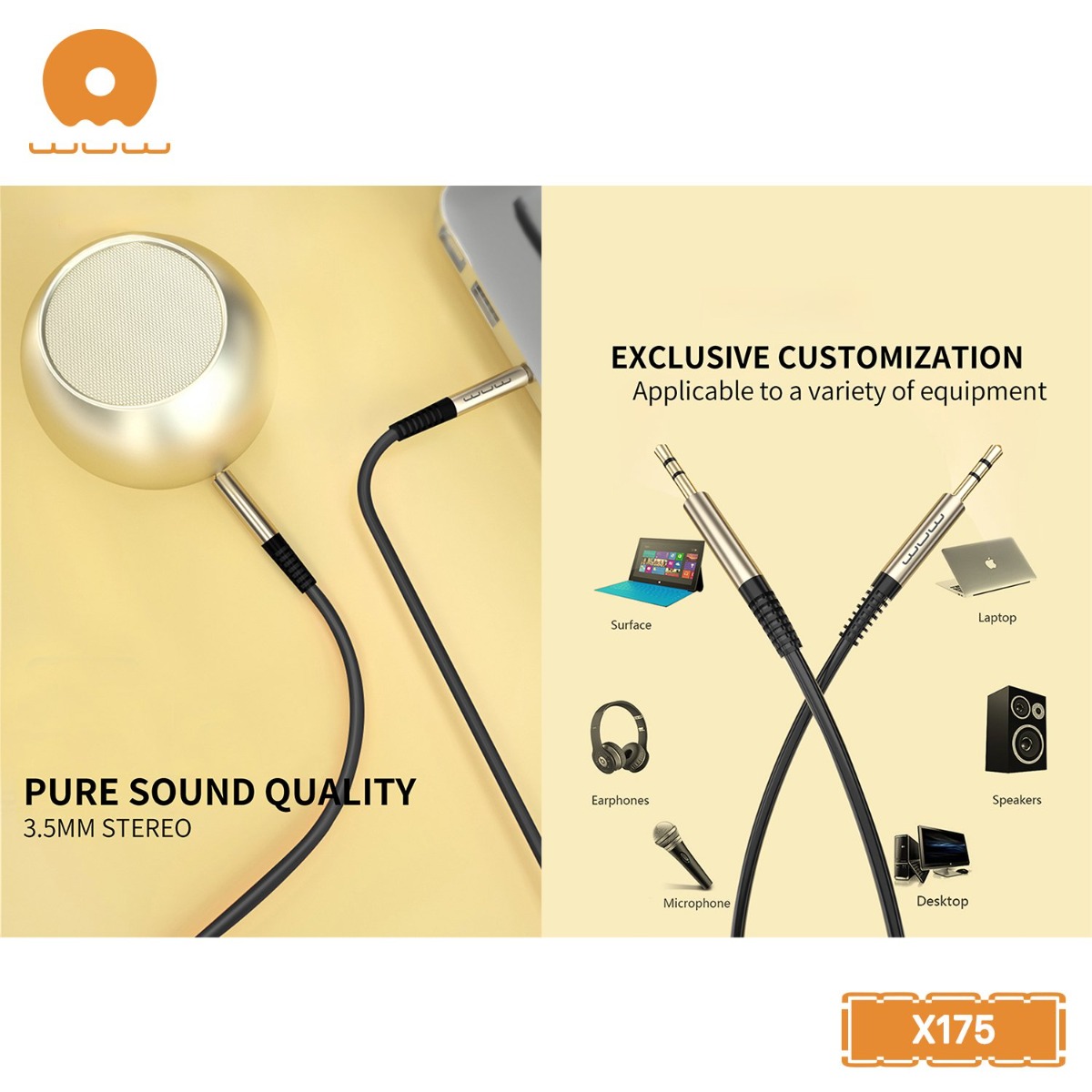 WUW X175 AUX Audio Cable