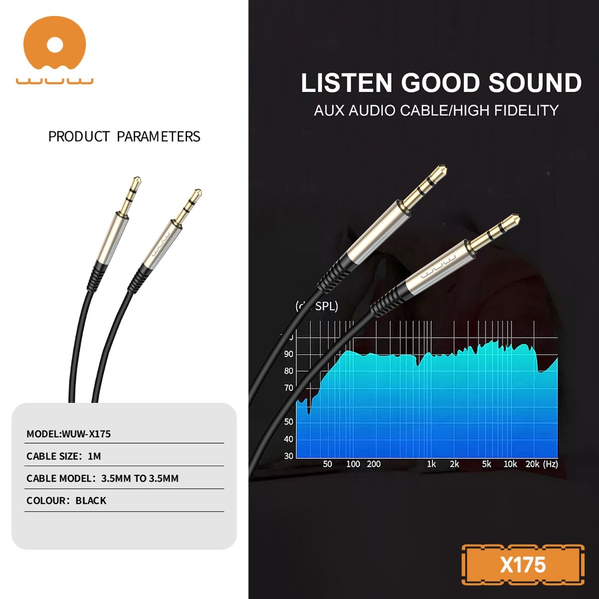 WUW X175 AUX Audio Cable