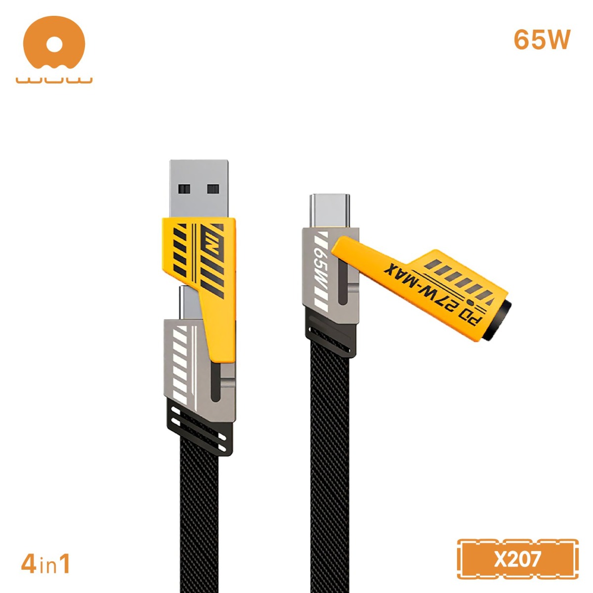 كيبل WUW X207 4in1 65W PD