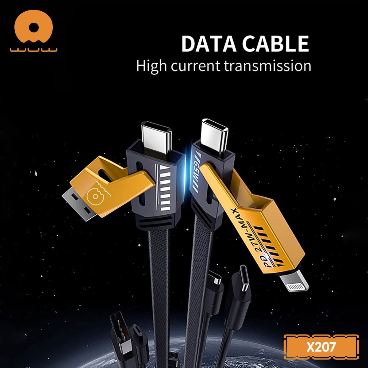 WUW X207 4in1 65W PD Cable