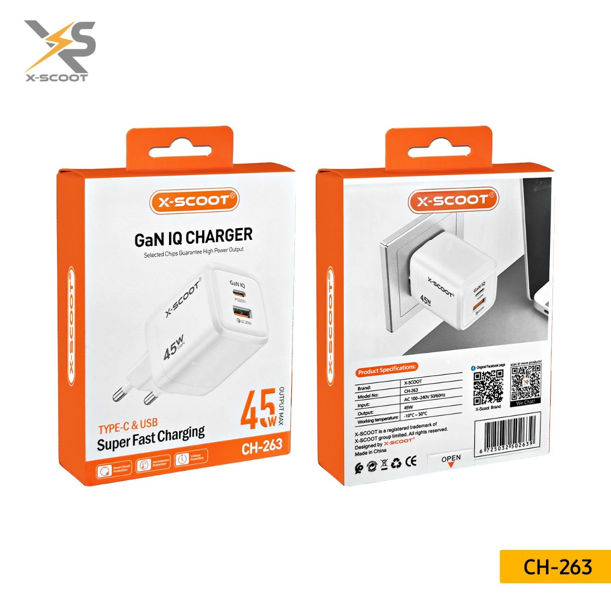 شاحن X-SCOOT CH-263 45W PD