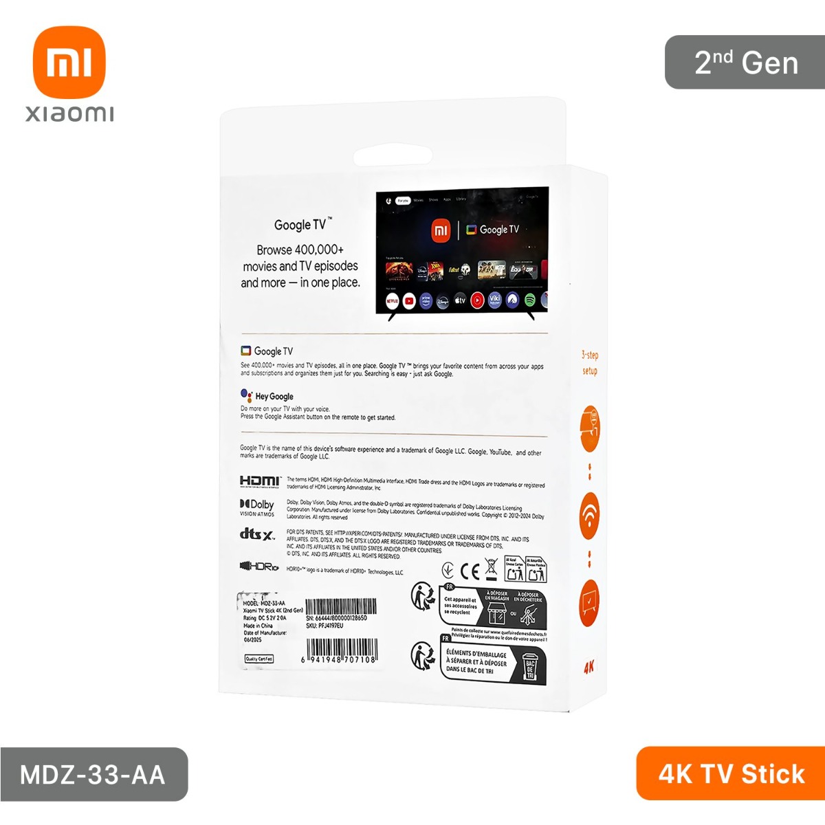 Xiaomi 4K TV Stick - (2nd Gen | 2 + 8GB)