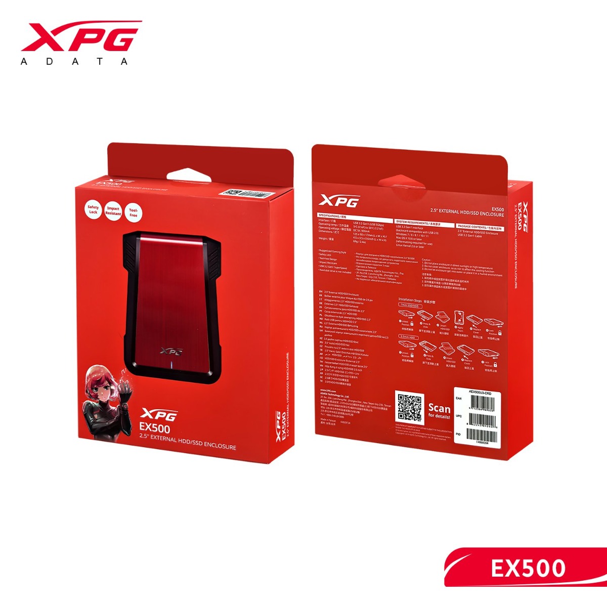 حاضنة XPG EX500 External HDD/SSD