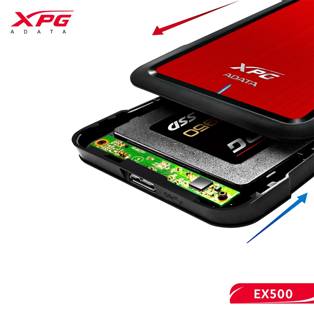 حاضنة XPG EX500 External HDD/SSD