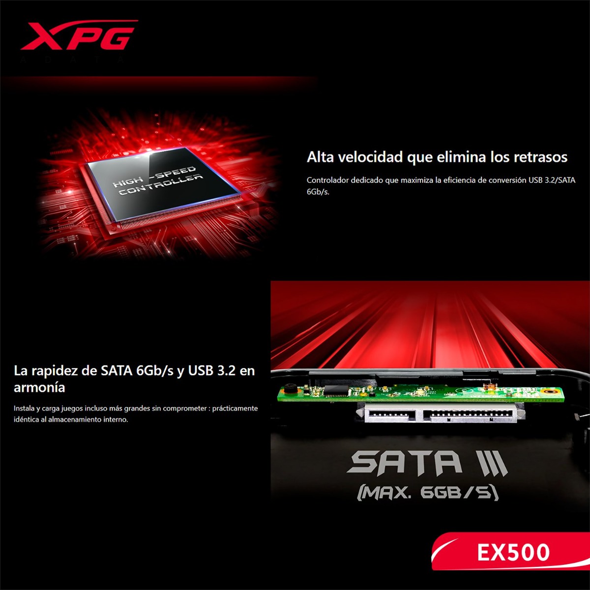 حاضنة XPG EX500 External HDD/SSD