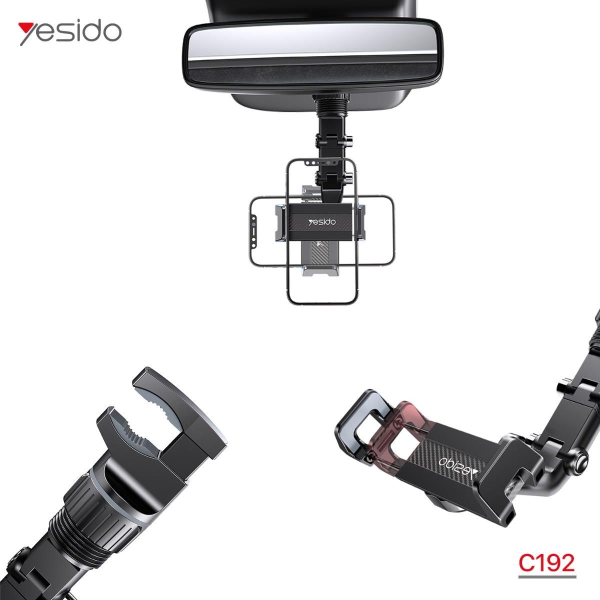 YESIDO C192 One-Touch Button Mobile Phone Holder