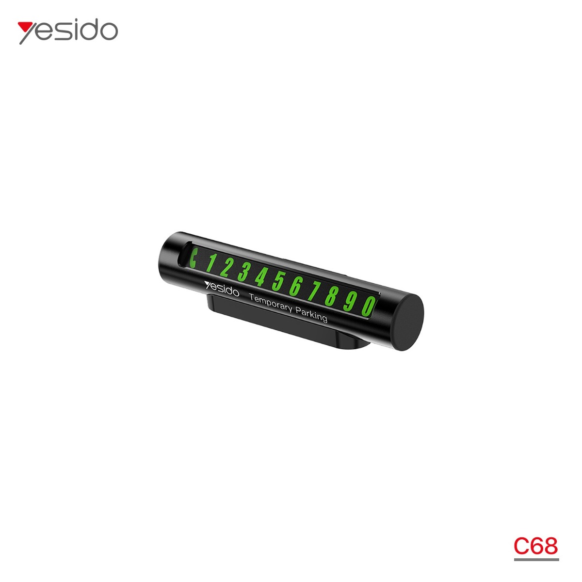 حامل أرقام الهاتف YESIDO C68 المغناطيسي للسيارة