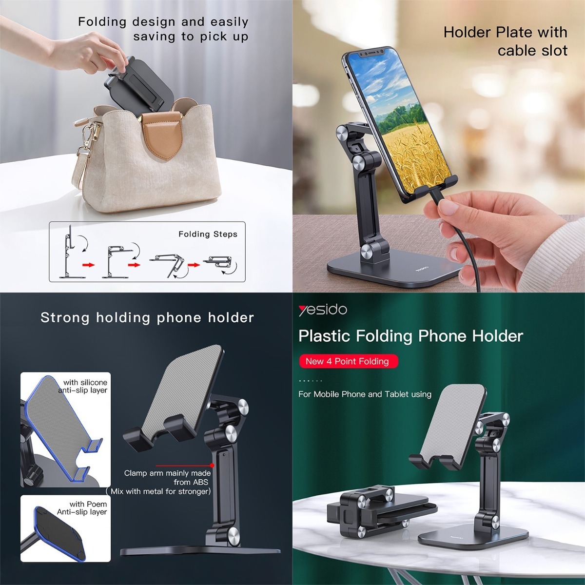 YESIDO C104 Phone\Tablet Folding Desk Holder