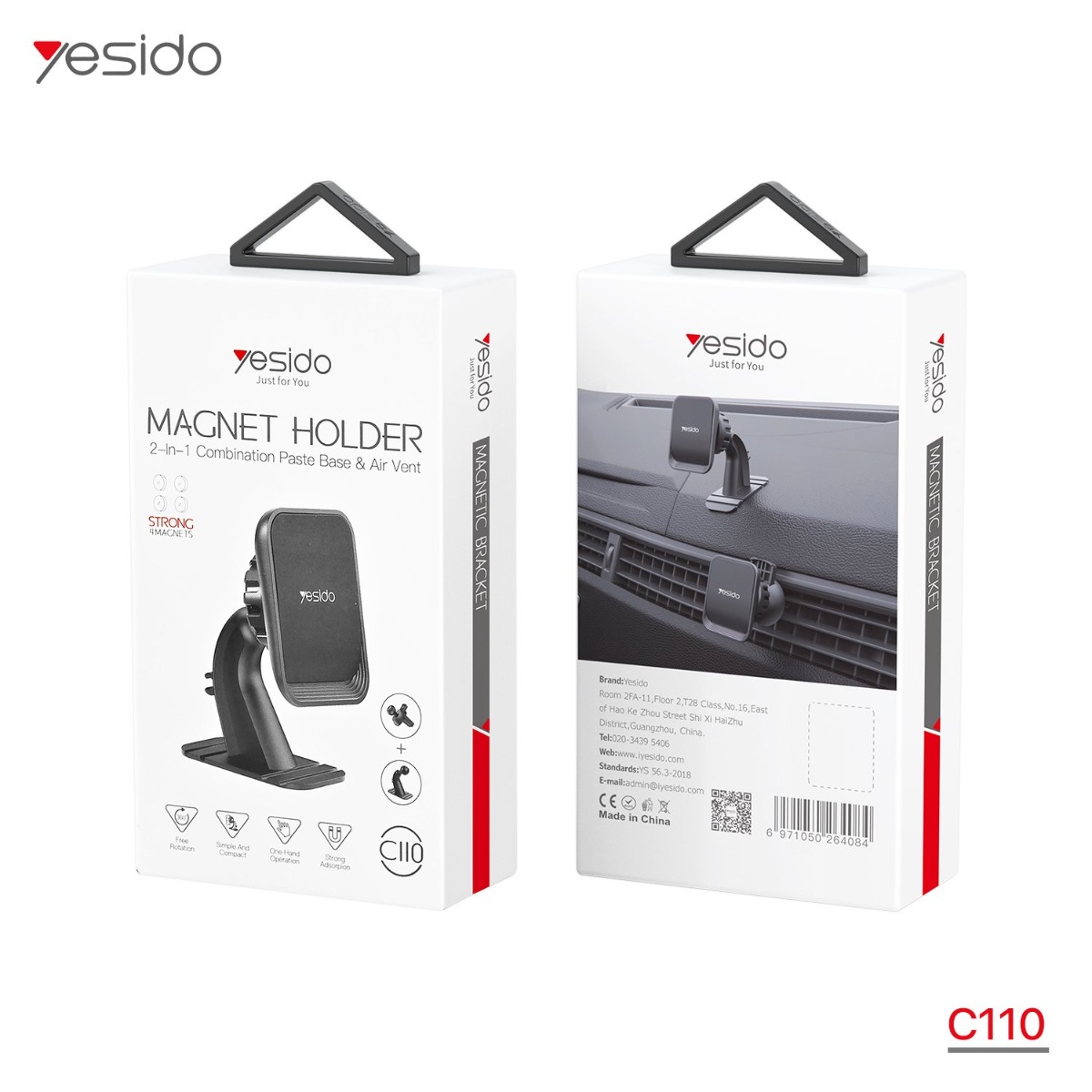 YESIDO C110 2in1 Magnetic Mobile Phone Holder