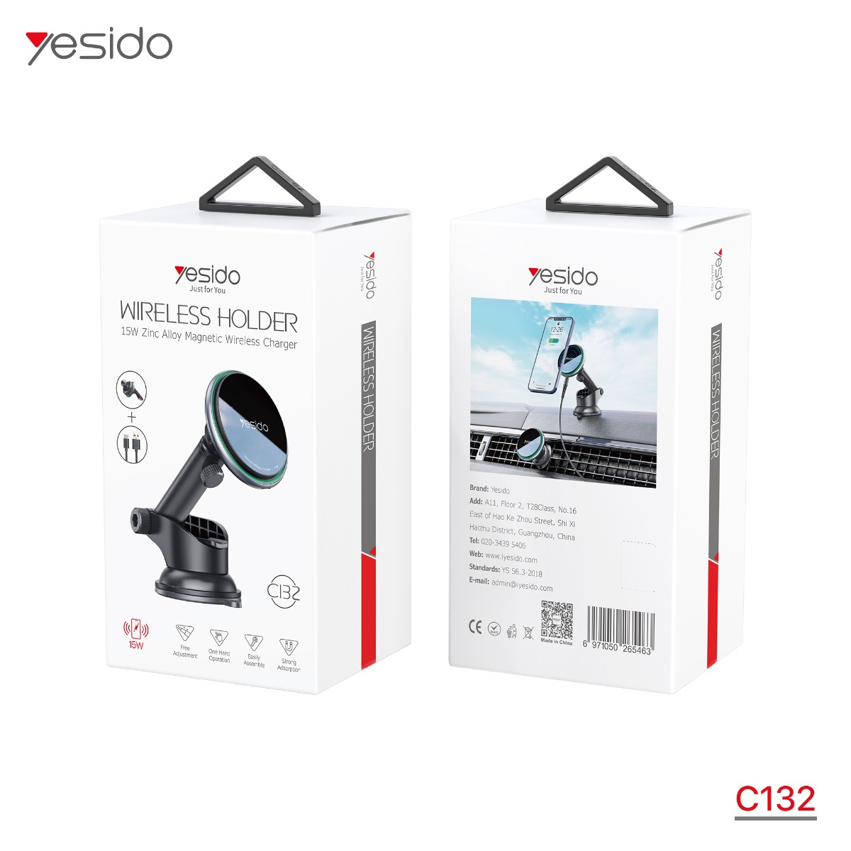 YESIDO C132 Long Arm Magnetic Mobile Phone Holder & MagSafe Charger