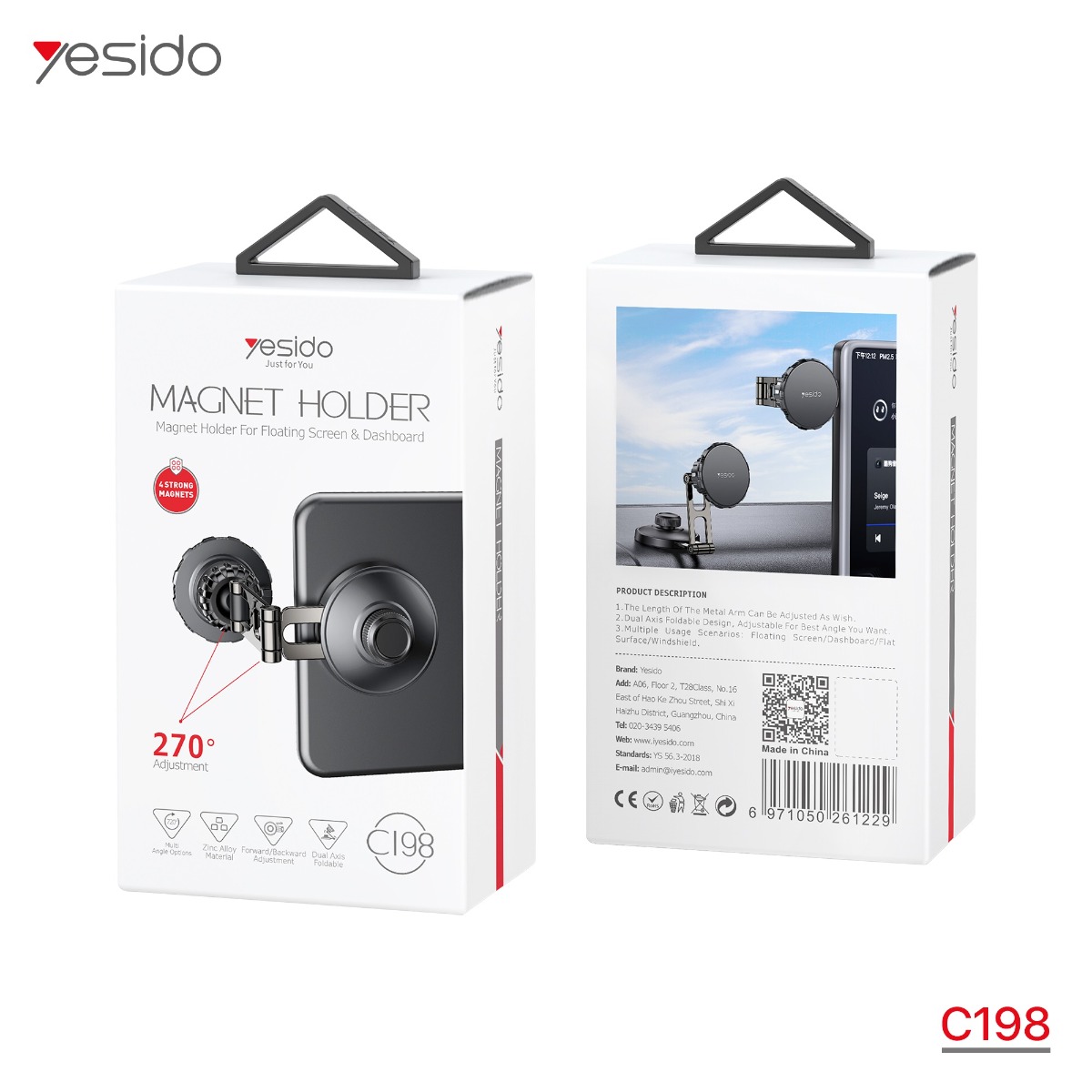 YESIDO C198 Magnetic Mobile Phone Holder