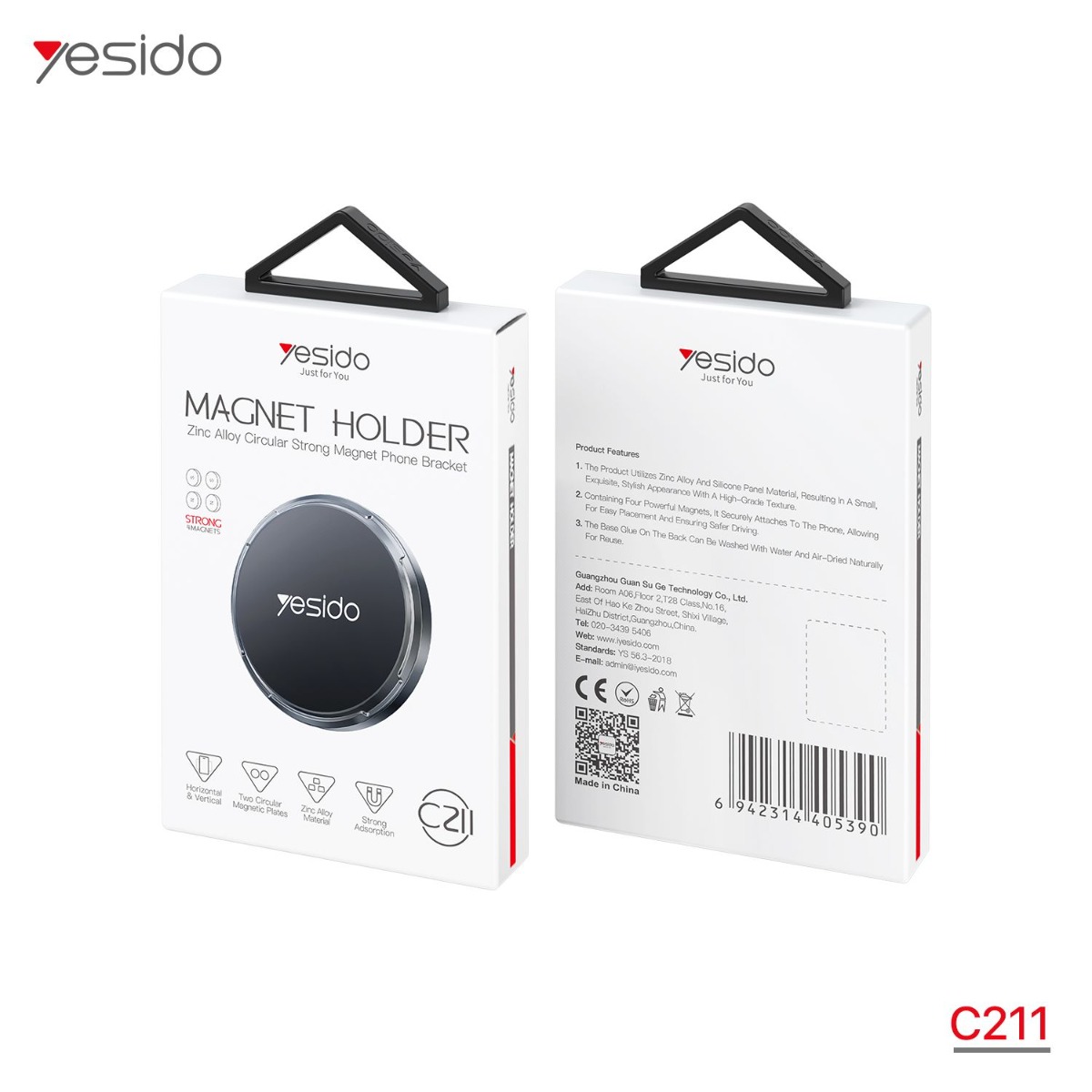 YESIDO C211 Mini Magnetic Mobile Phone Holder