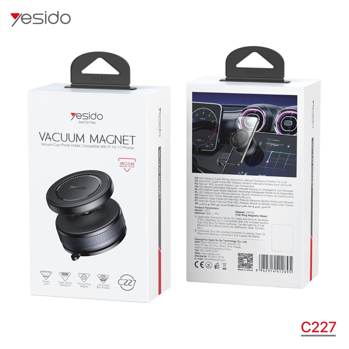 حمالة الهاتف YESIDO C227 المغناطيسية مع MagSafe