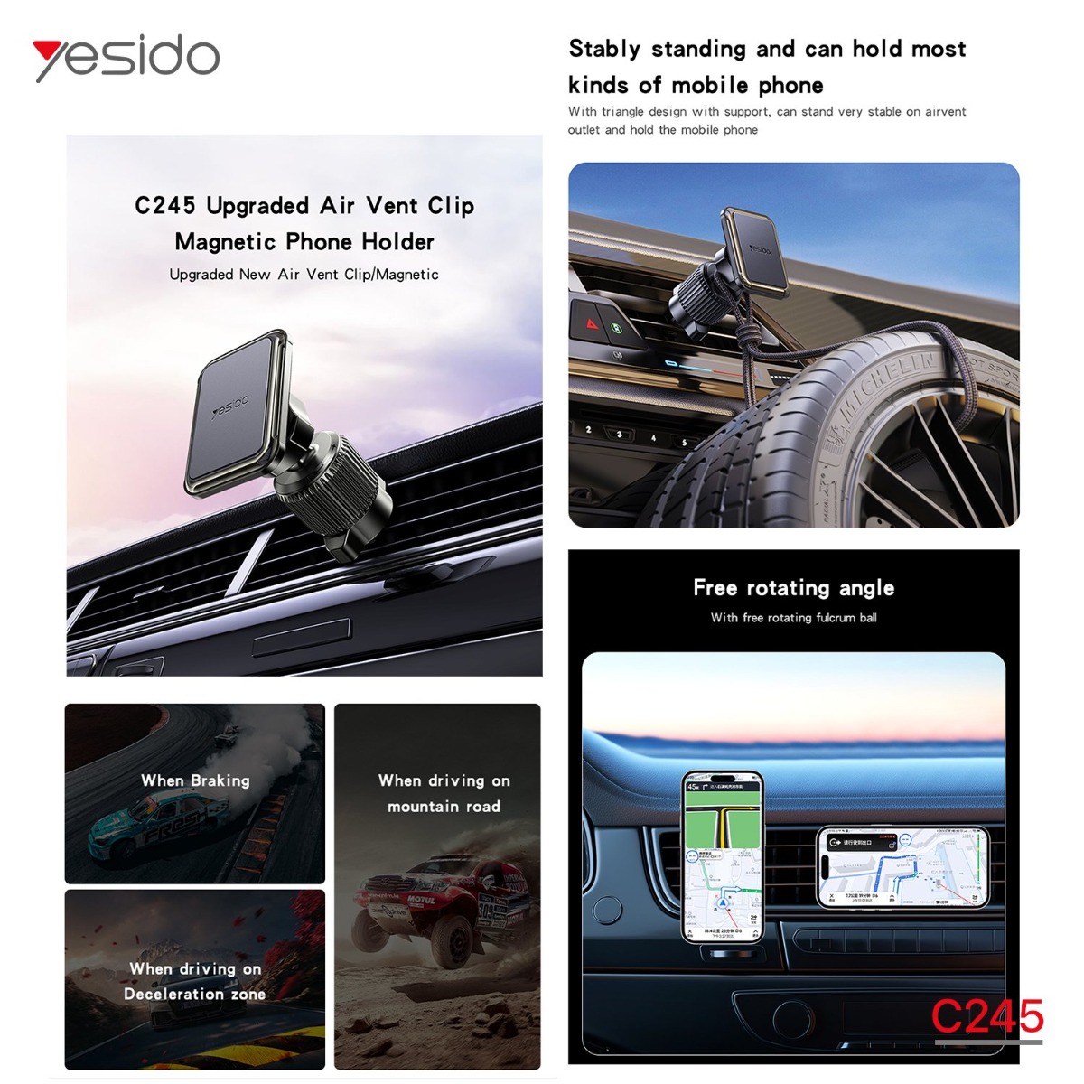 YESIDO C245 Magnetic Mobile Phone Holder
