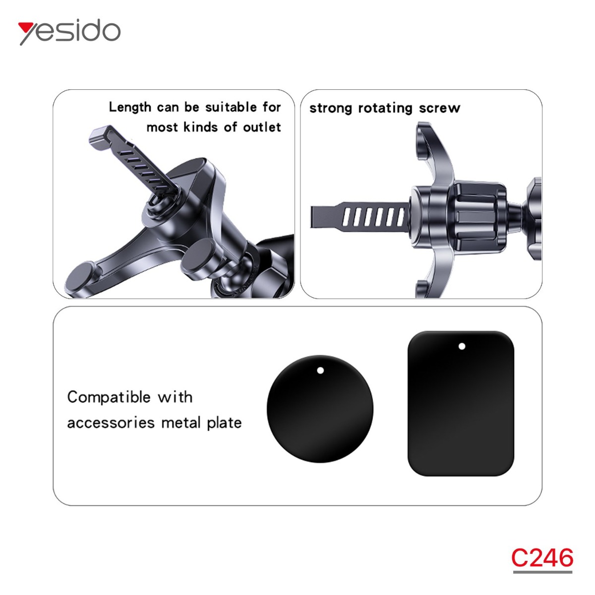 حمالة الهاتف YESIDO C246 المغناطيسية