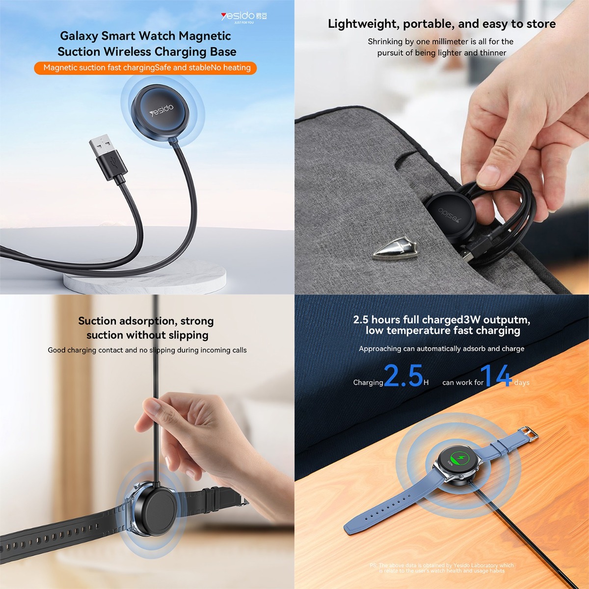 YESIDO CA162 Magnetic Charging Cable For Smart Watch