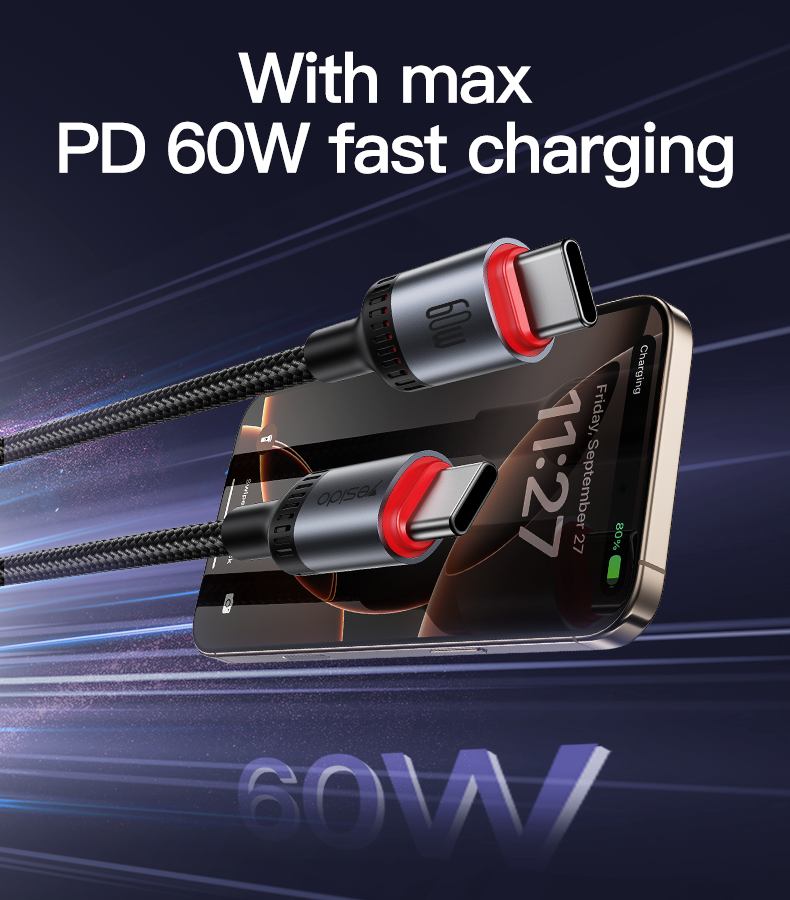 كيبل YESIDO CA183 2M 60W PD