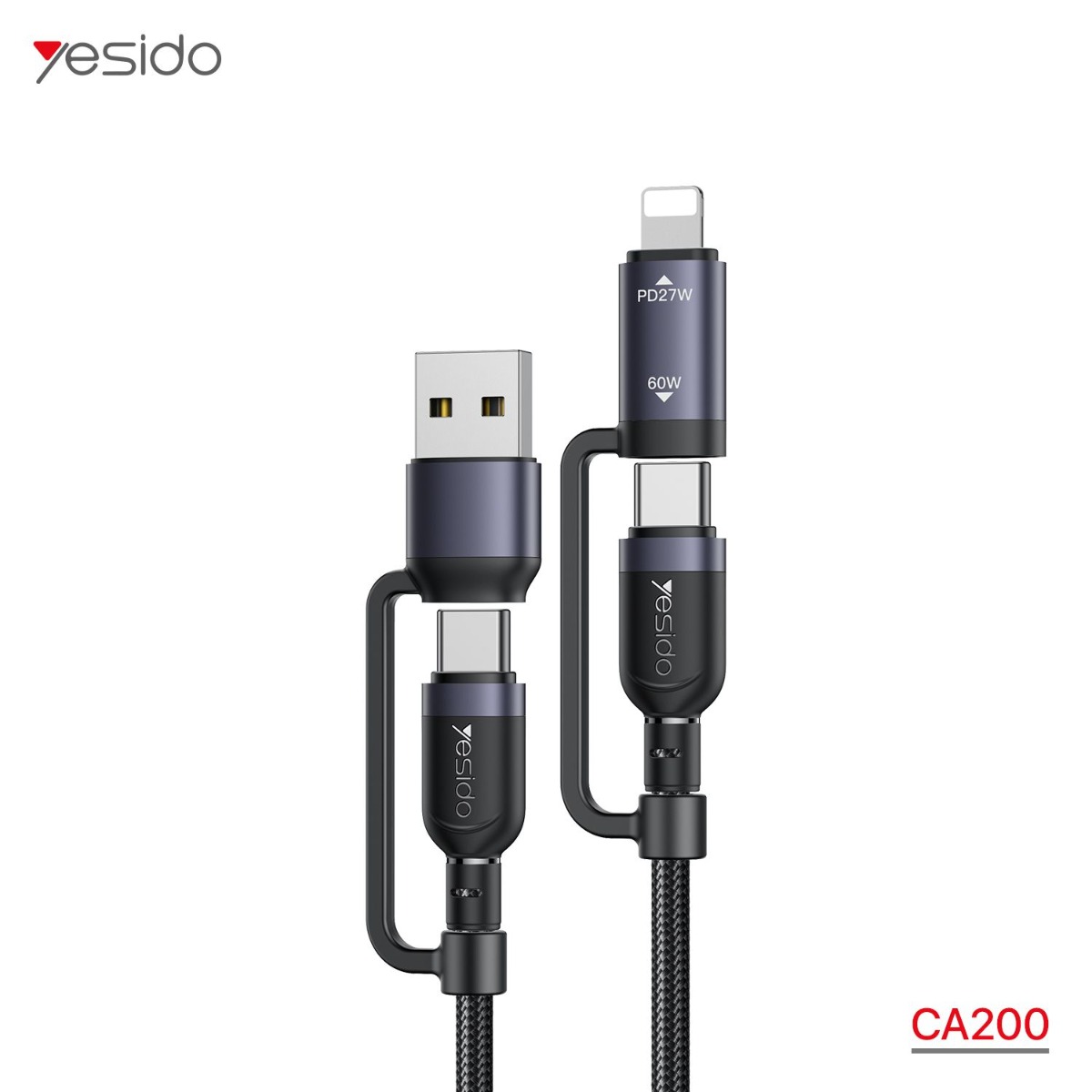 YESIDO CA200 4in1 60W PD Cable