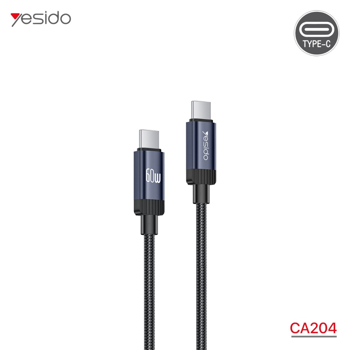 كيبل YESIDO CA204 60W Type-C PD