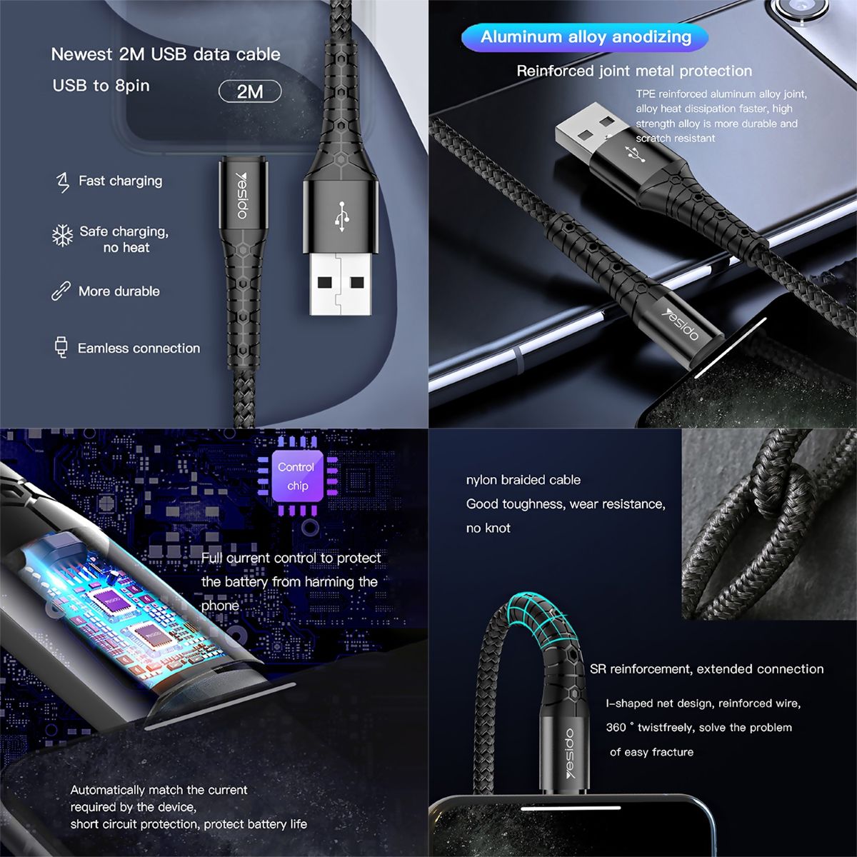 YESIDO CA50 2M Cable