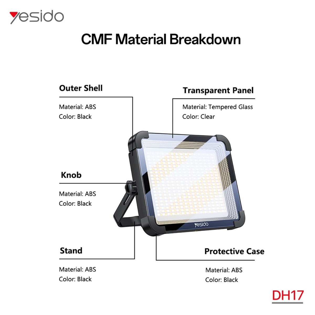 YESIDO DH17 20W Rechargeable LED Flood Light
