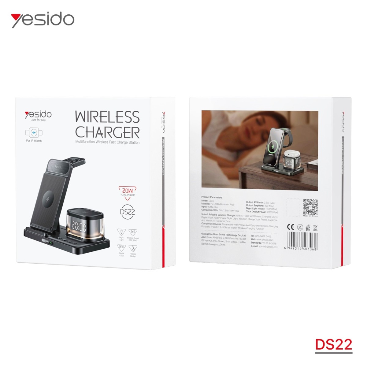 YESIDO DS22 MagSafe Charger & Desk Mobile Holder