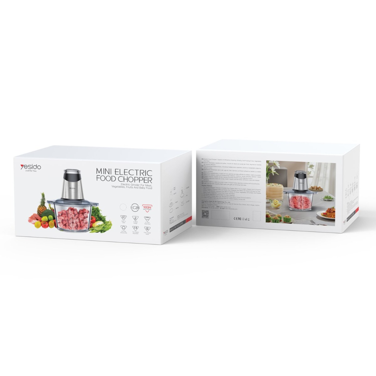 YESIDO EC28 400W Glass Food Chopper