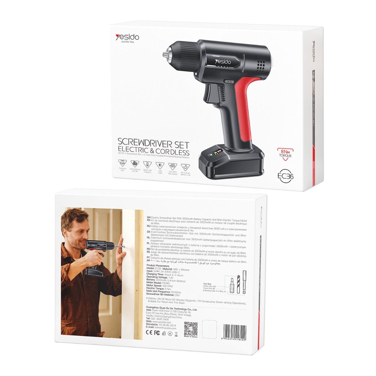 YESIDO EC36 Electric Drill and Screwdriver