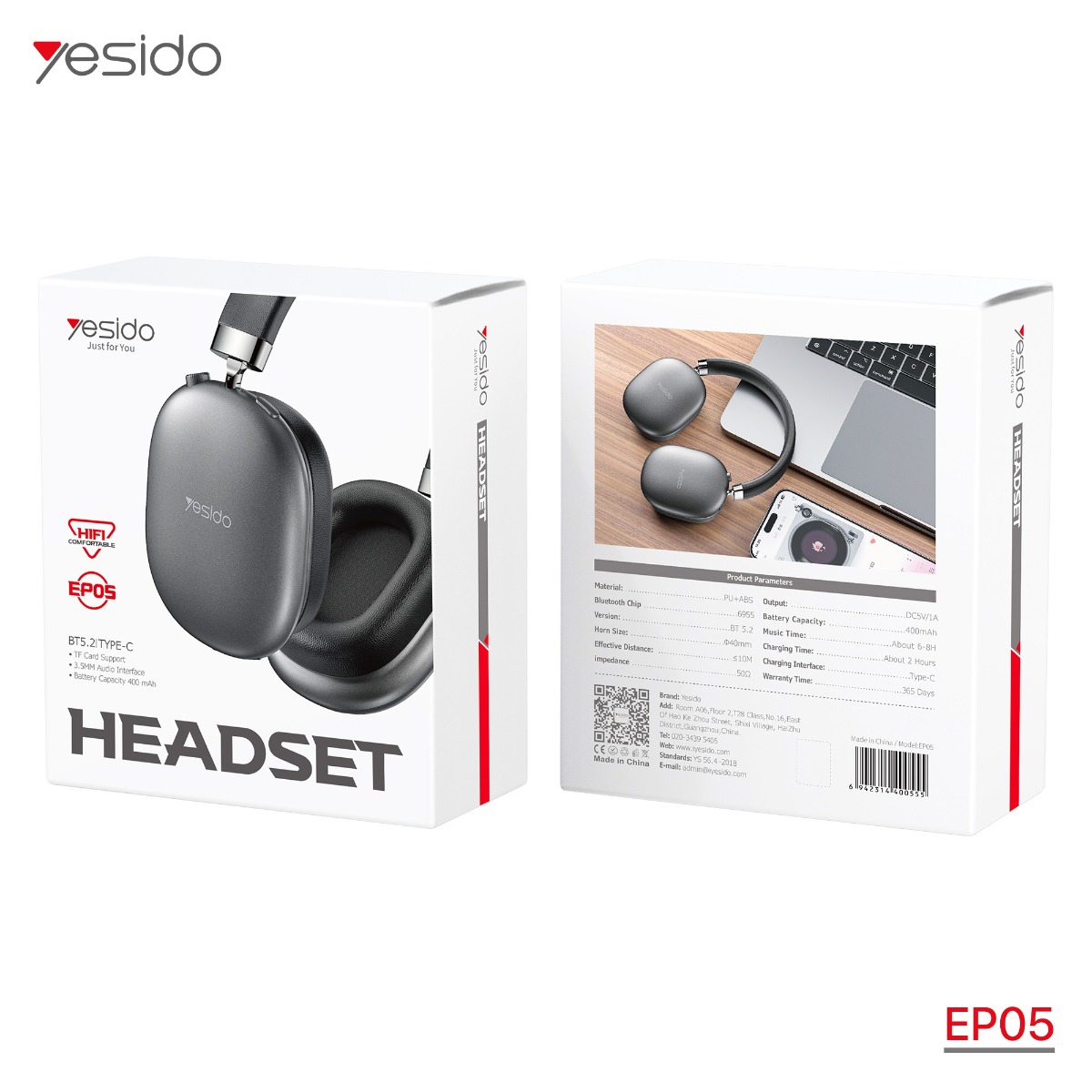 YESIDO EP05 Bluetooth Headphone