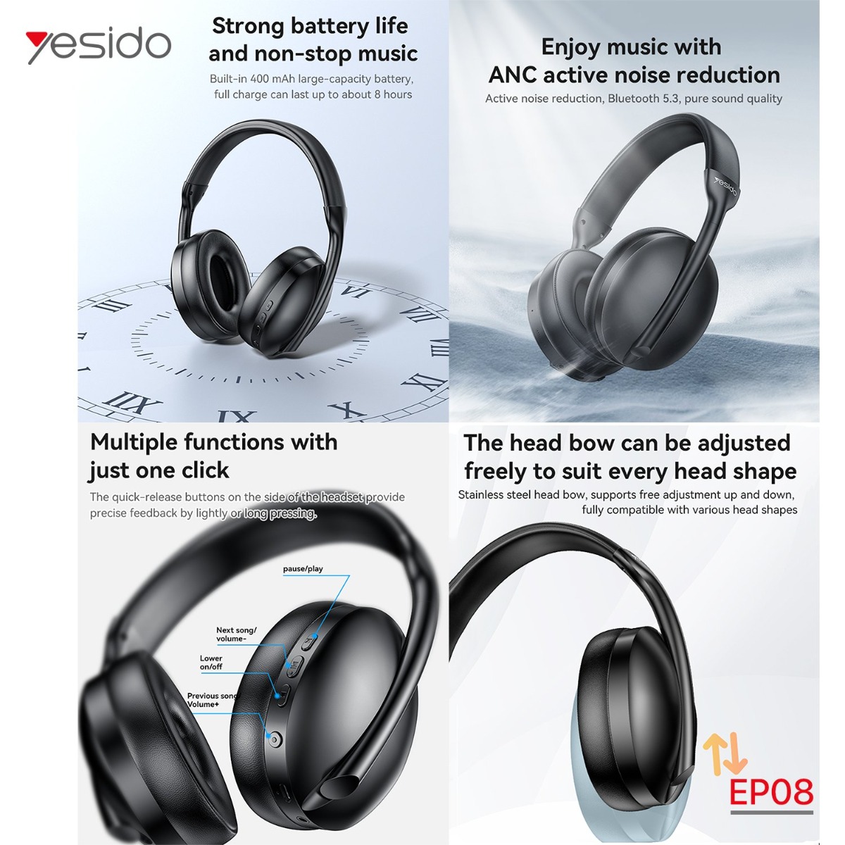 YESIDO EP08 Bluetooth Headphone