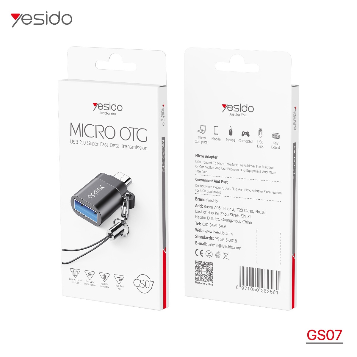 تحويلة YESIDO GS07 Micro-USB OTG