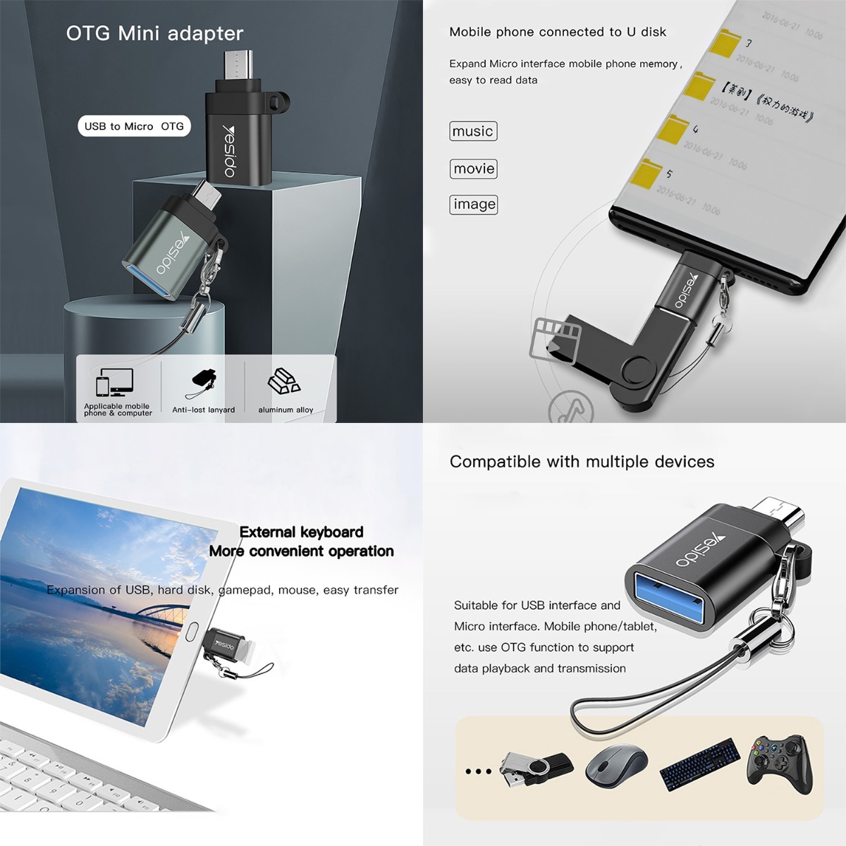 YESIDO GS07 Micro-USB OTG Adapter