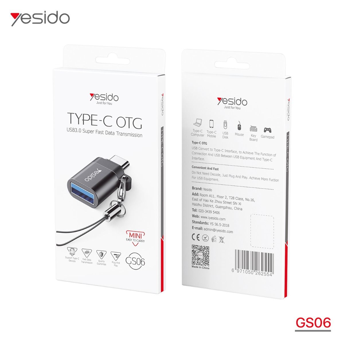 تحويلة YESIDO GS06 Type-C OTG 