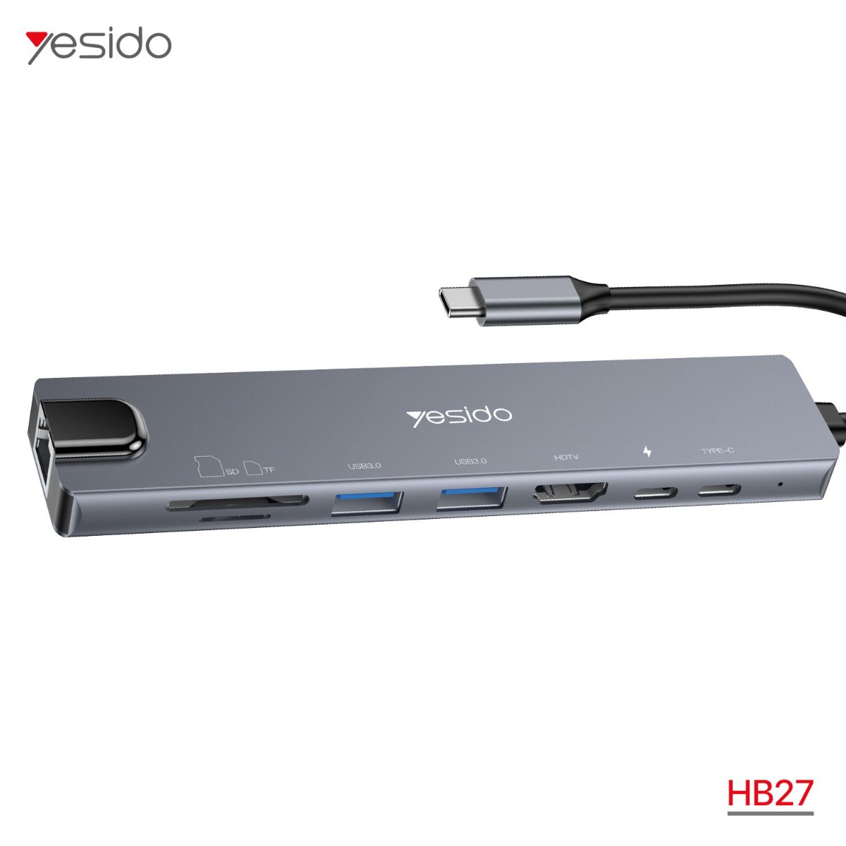تحويلة YESIDO HB27 8in1 HUB متعددة الوظائف