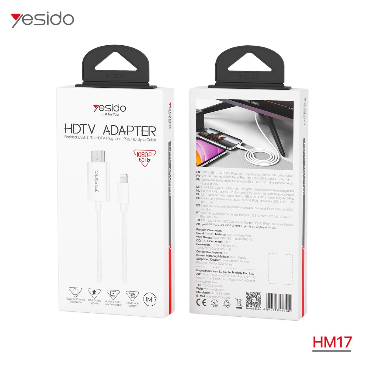 YESIDO HM17 Lightning HDMI Cable
