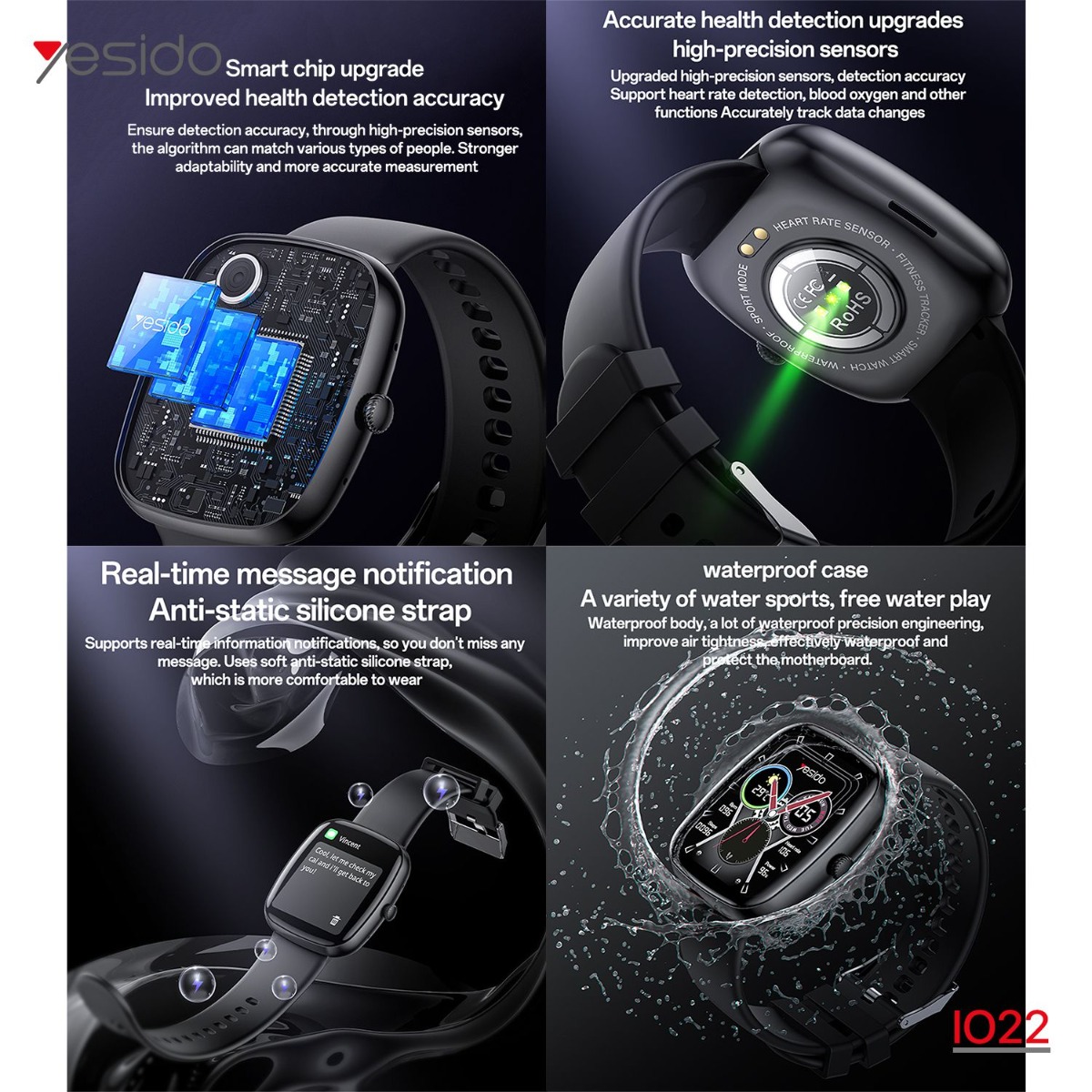 ساعة YESIDO IO22 الذكية