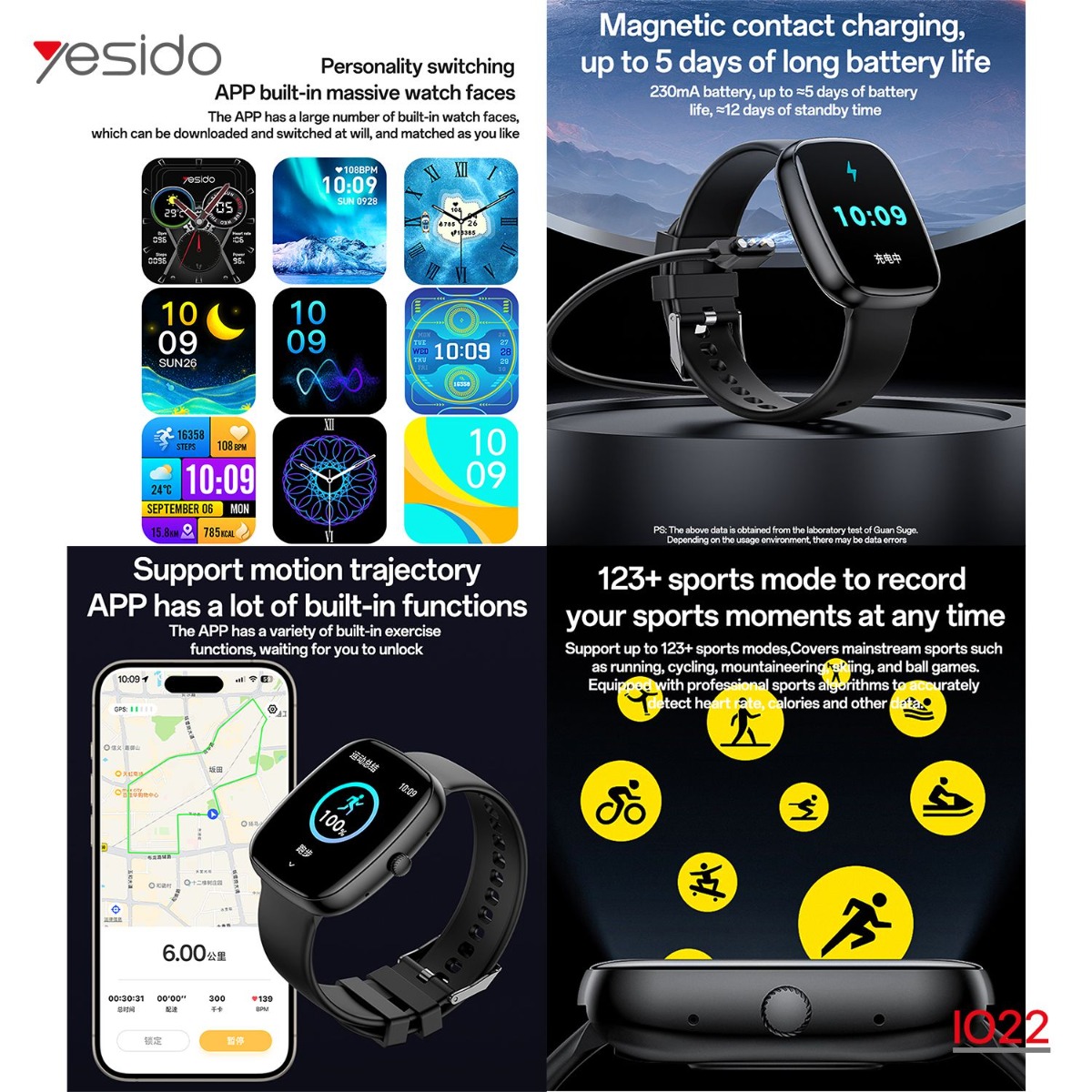 ساعة YESIDO IO22 الذكية