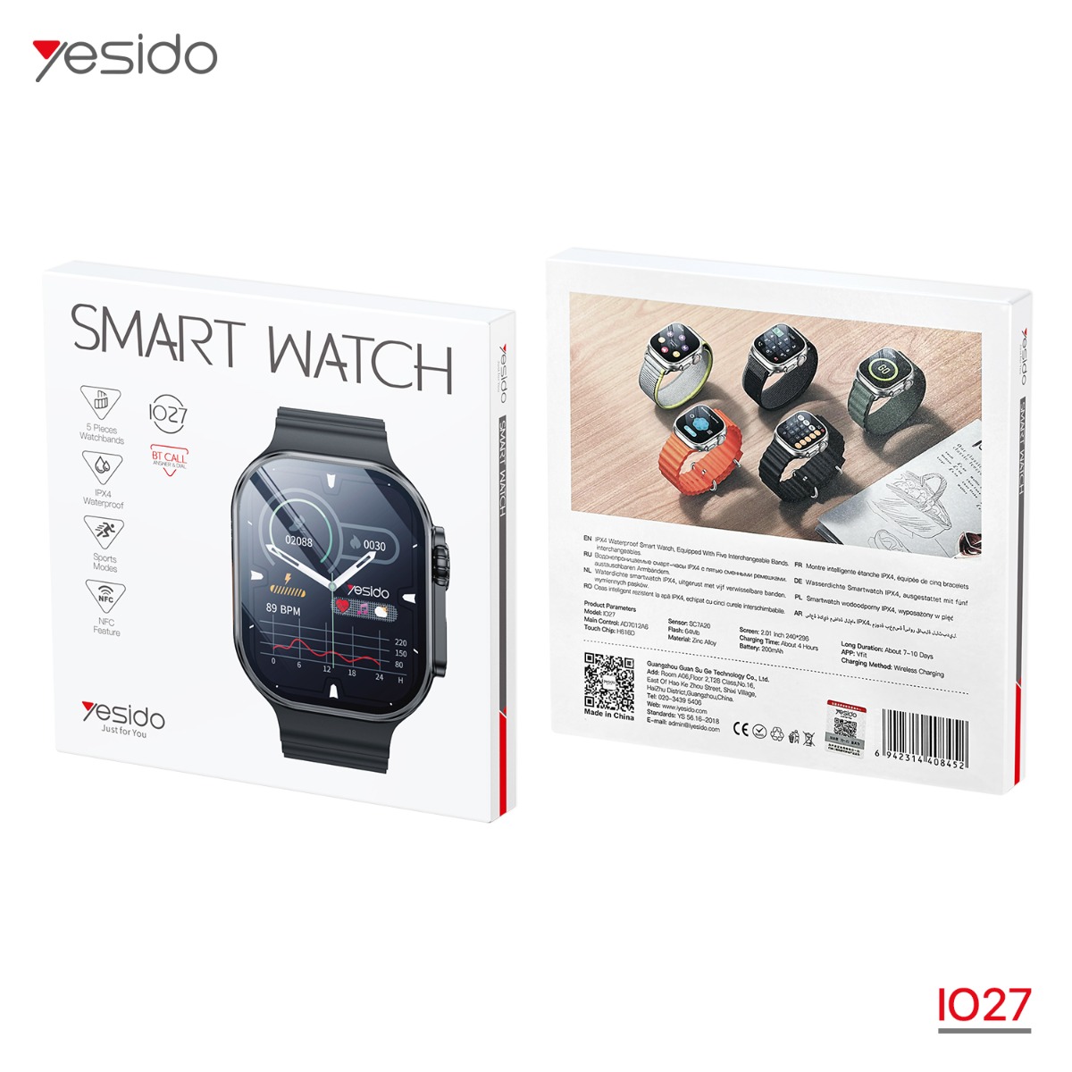 ساعة YESIDO IO27 الذكية