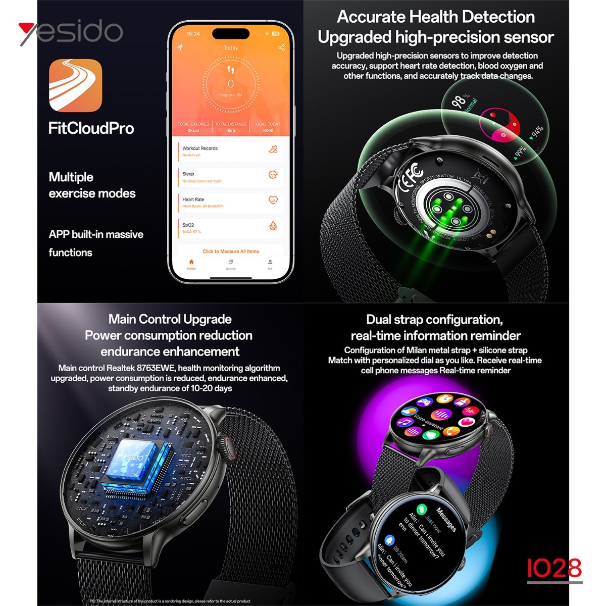YESIDO IO28 Smart Watch