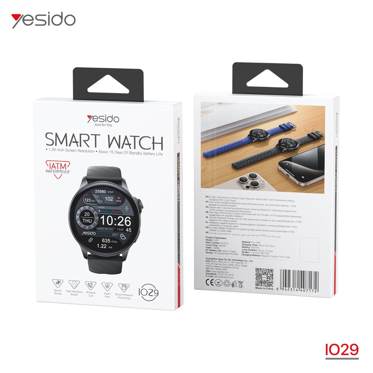 ساعة YESIDO IO29 الذكية