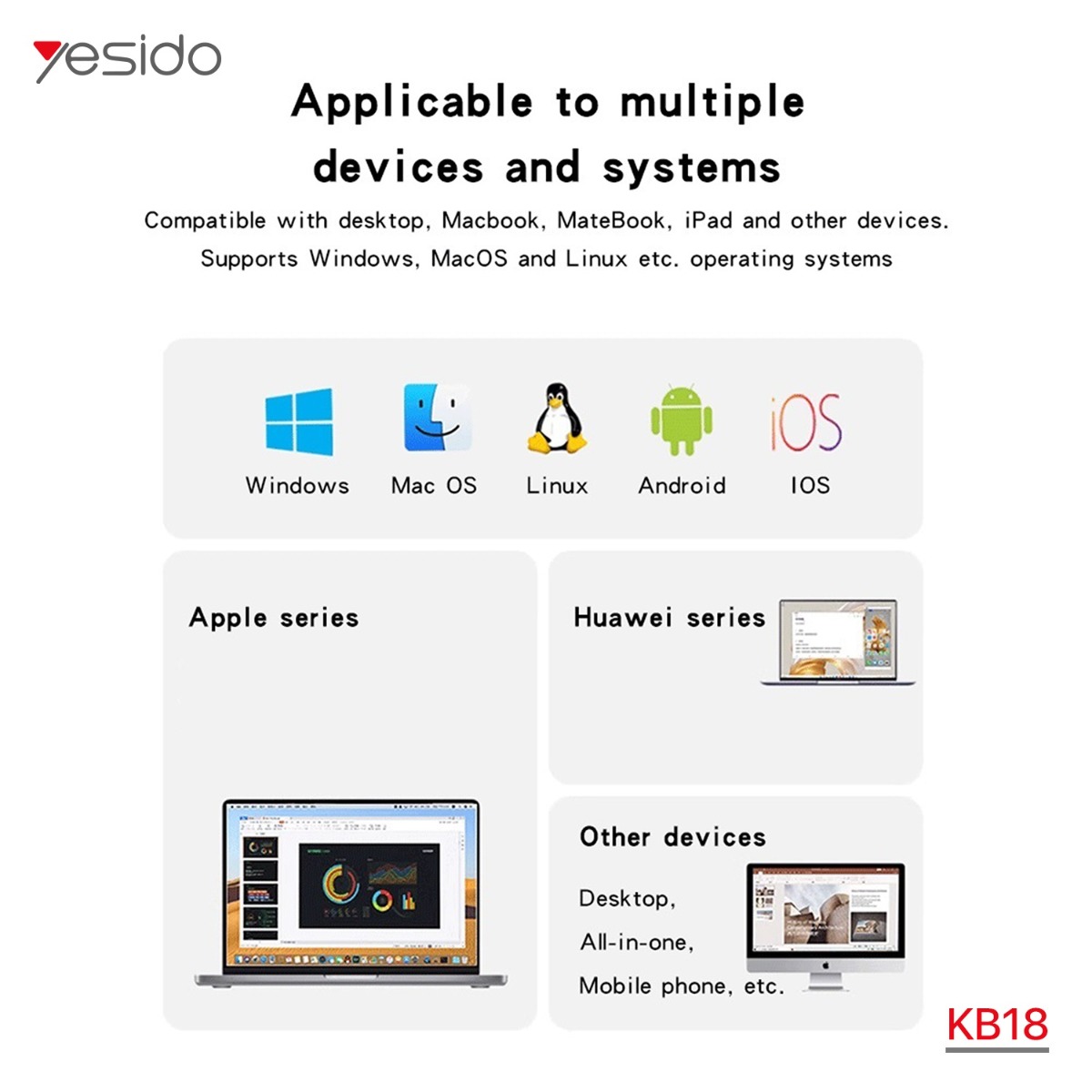 YESIDO KB18 Wired Keyboard & Mouse